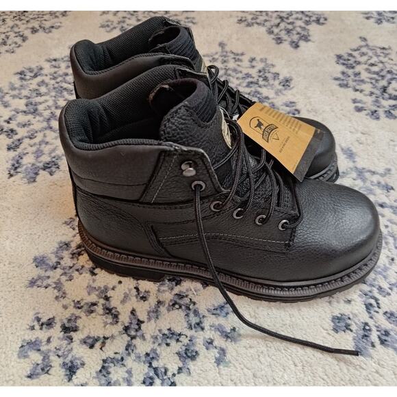 Red Wing Irish Setter Kittson 6" STEEL TOE Black Work Boots Men 7.5 83664 NWOB - Picture 3 of 6